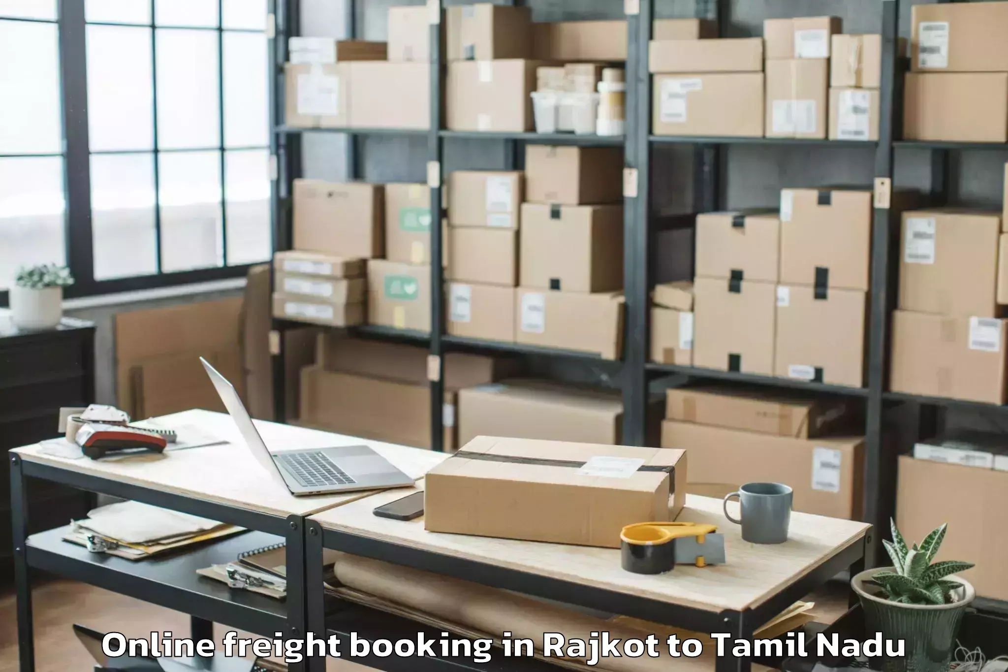 Book Rajkot to Vr Mall Chennai Online Freight Booking